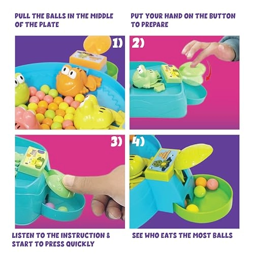 ToyMagic Hungry Feed Me Frog Game - 4 years+ 32 pieces