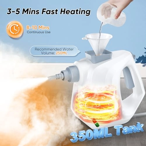 Portable Steam Cleaner - 2.6 to 3.2 bar 350ml
