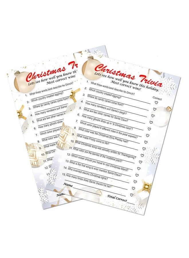 RokAPary Christmas Trivia Game - 30 Cards