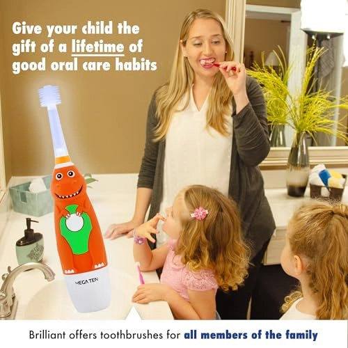 Kids Sonic Toothbrush Refill Heads - Microfiber Micro Bristles 2 Count Orange
