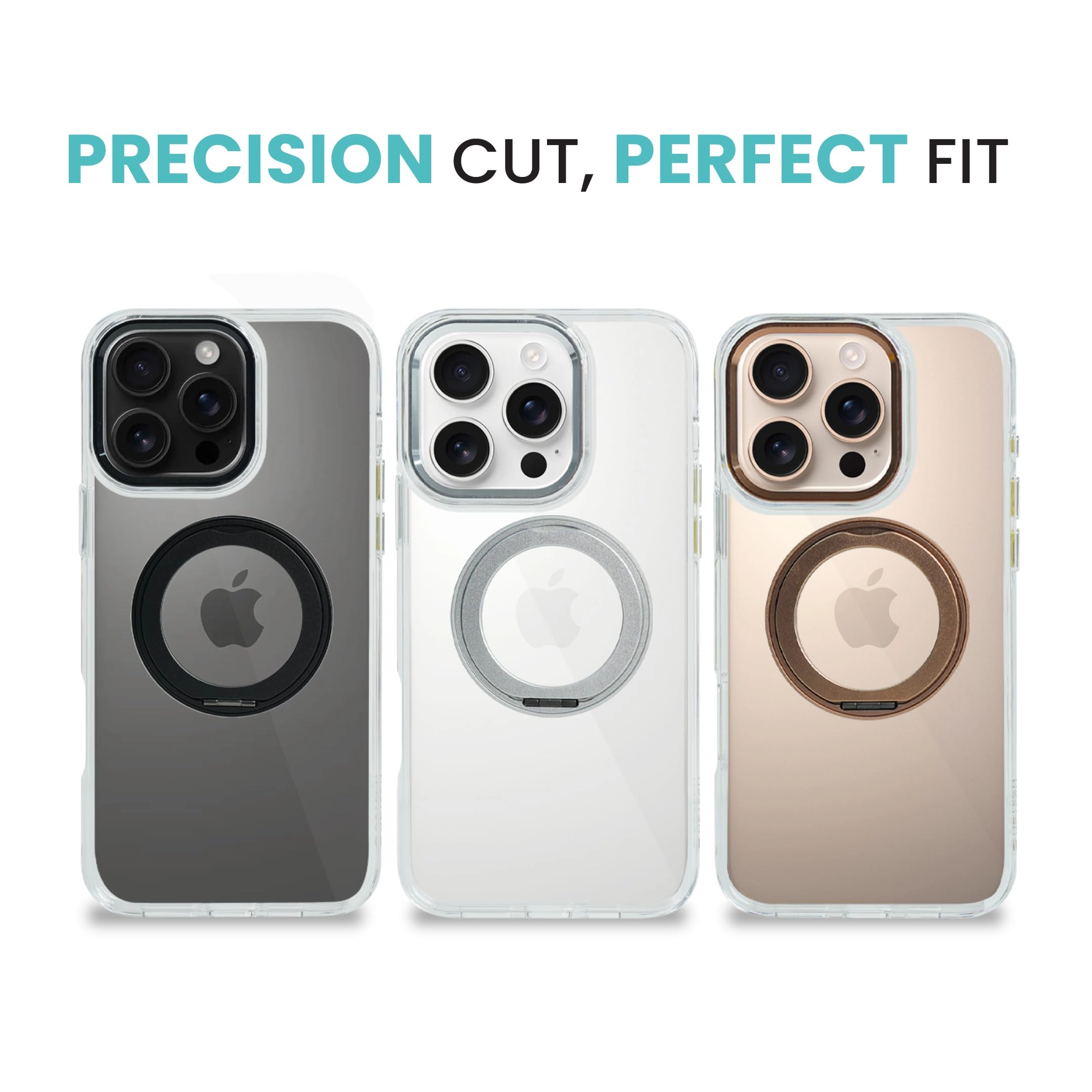 Magnetic Phone Case for iPhone 16 - 360° Ring Stand MagSafe Compatible