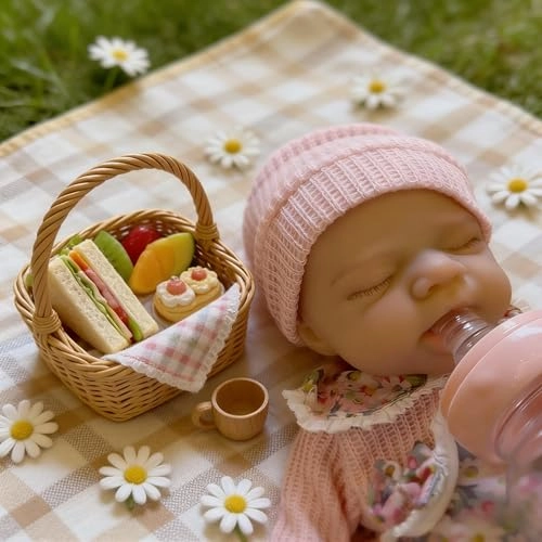 Reborn Baby Doll - 12 inch Girl Pink Floral Ages 3+