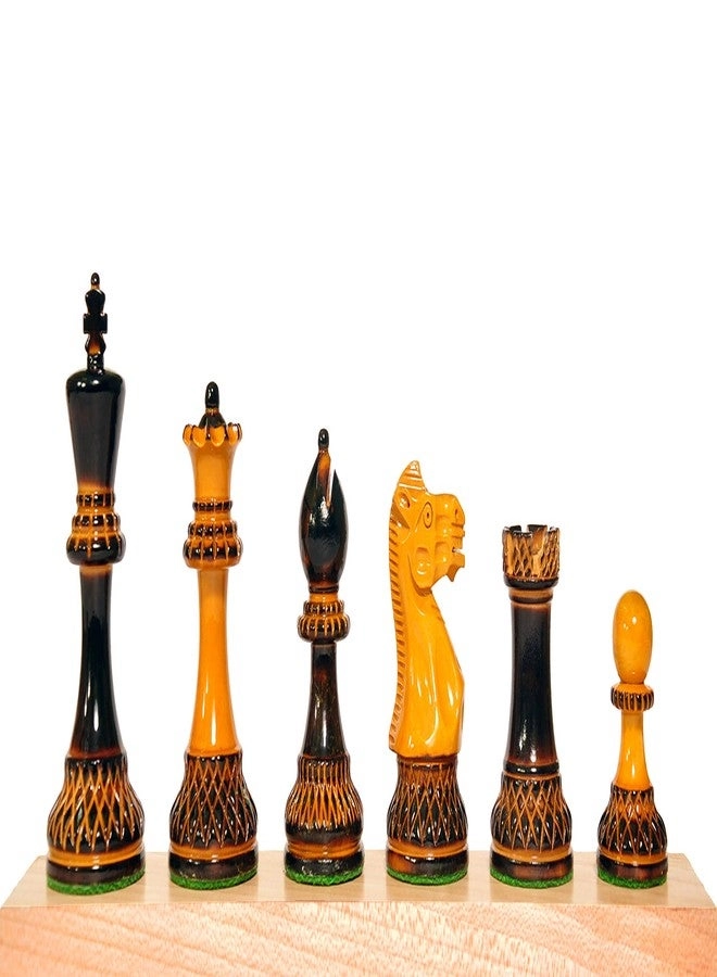 PALM ROYAL HANDICRAFTS French Burning Wooden Chess Pieces - Boxwood