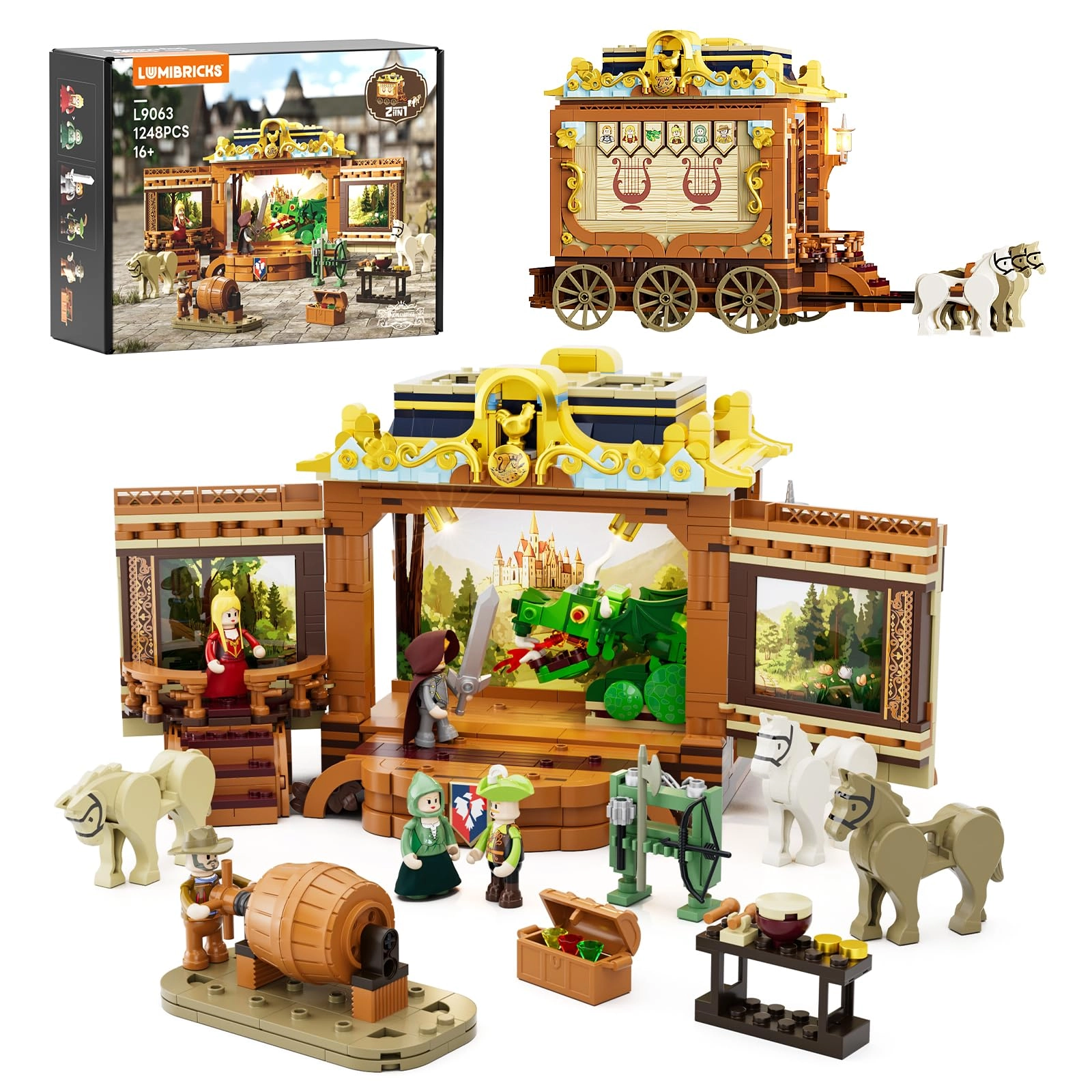 Lumibricks Medieval Troupe Carriage