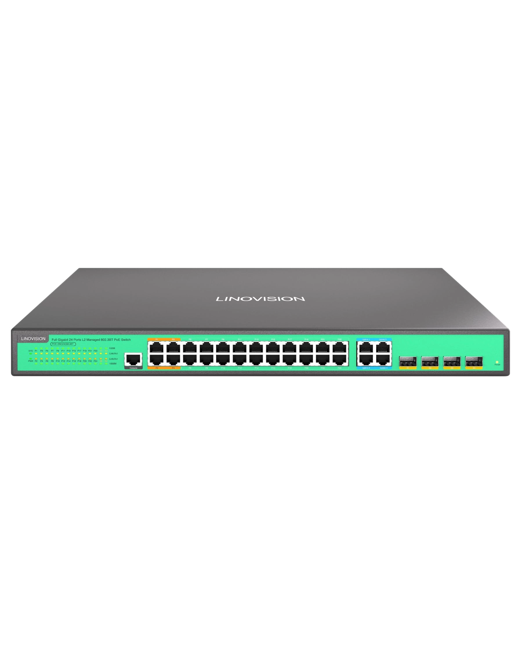 Hangzhou Linovision Technologies Co., Ltd. POE-SW324GM-4BT - 24-ports