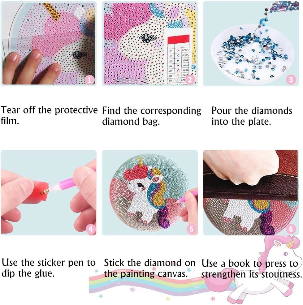 DIY 5D Diamond Embroidery Rhinestone Craft Kit - Unicorn