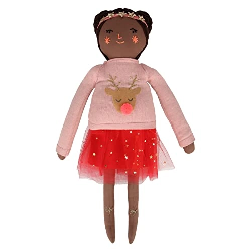 Holly Christmas Jumper Doll - Cotton Multicolored Ages 3+