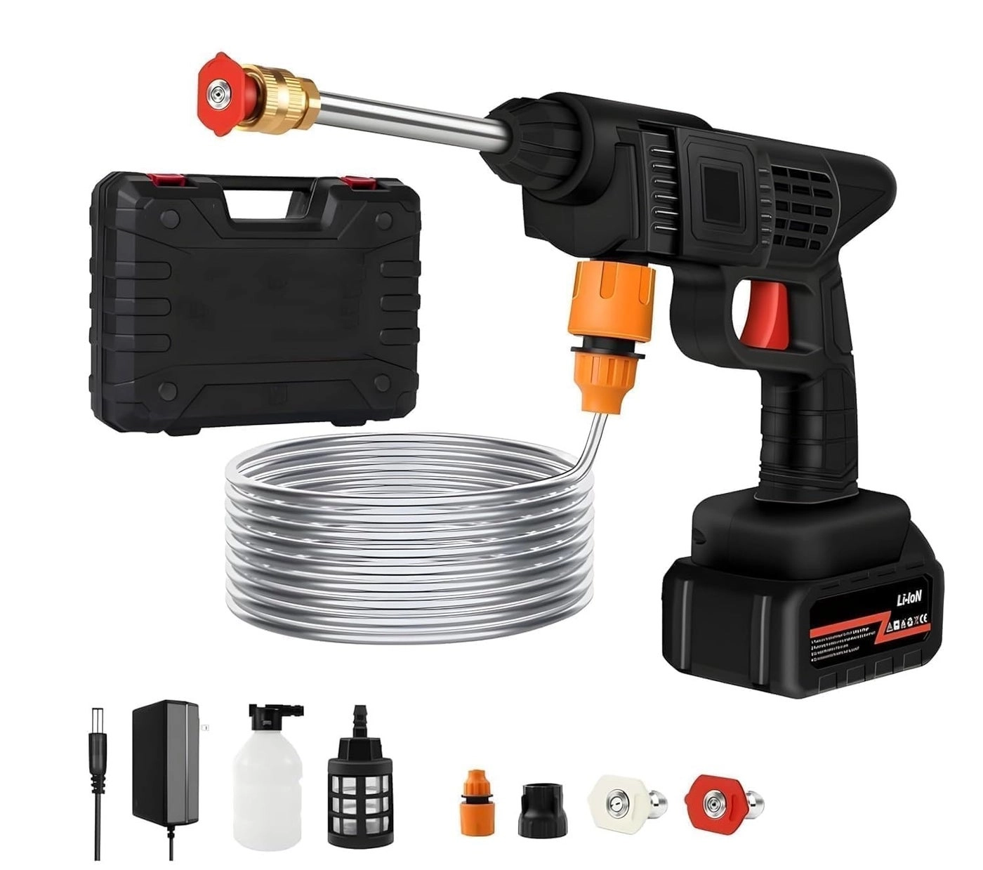 SHOPOBOX Cordless Power Washer Gun - 48V 12000mah Single Battery