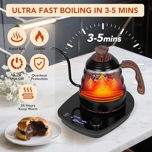 Gooseneck Temperature Control Electric Kettle