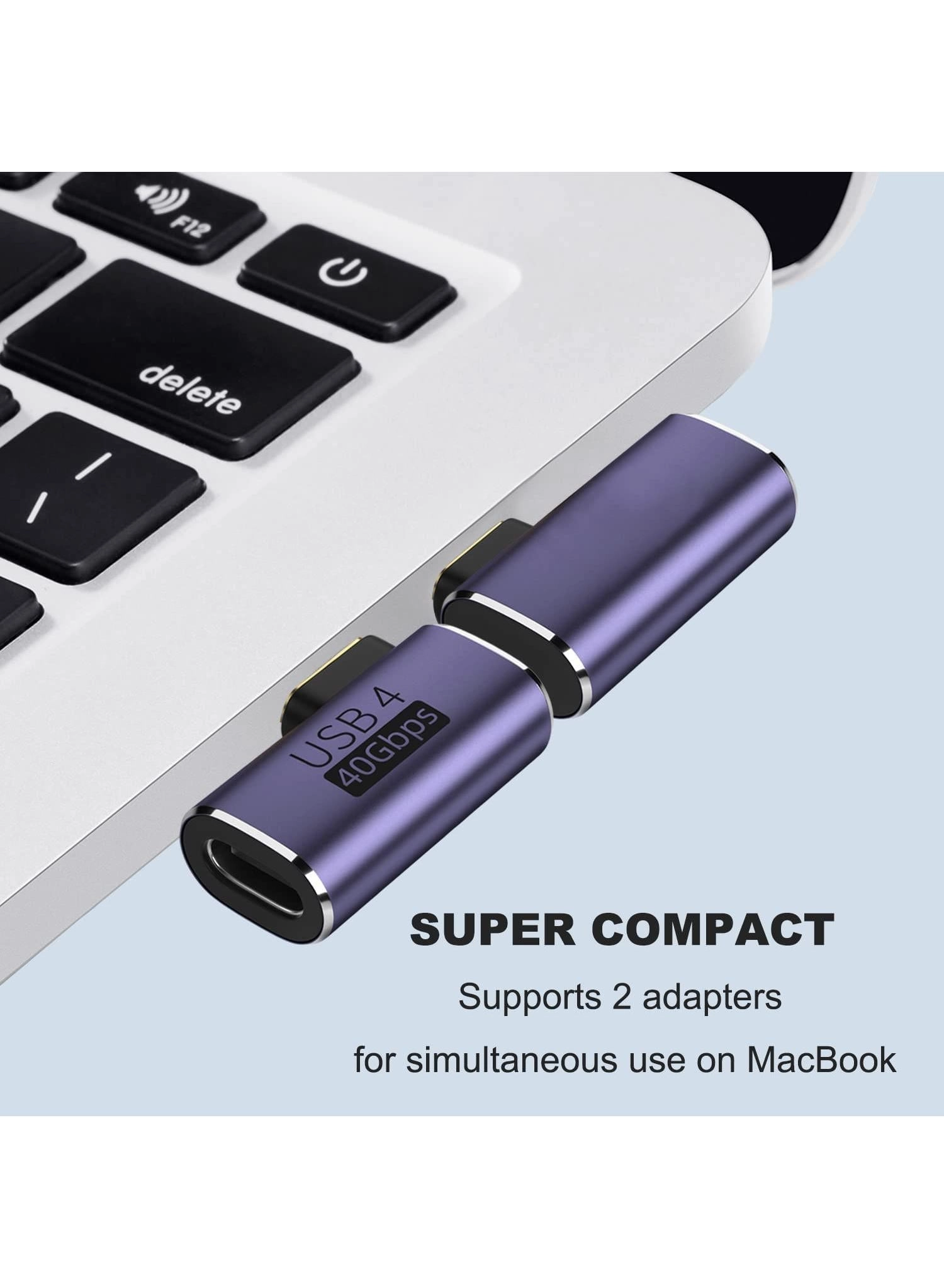 Right Angle USB C Adapter - USB-C to USB-C 90 Degree 100W