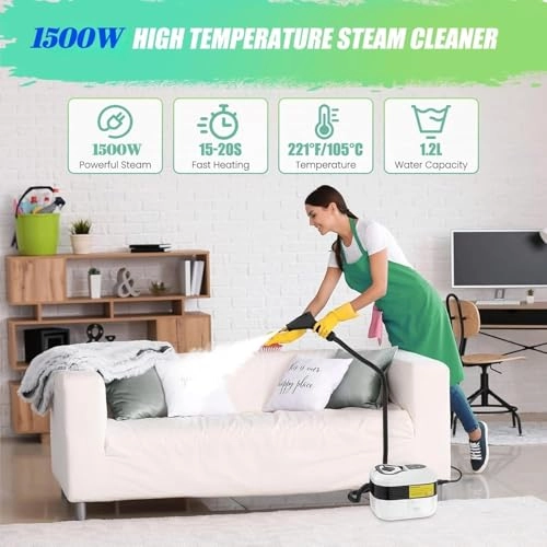 Handheld Pressurized Steam Cleaner - 3.5BAR 1.2 Liters