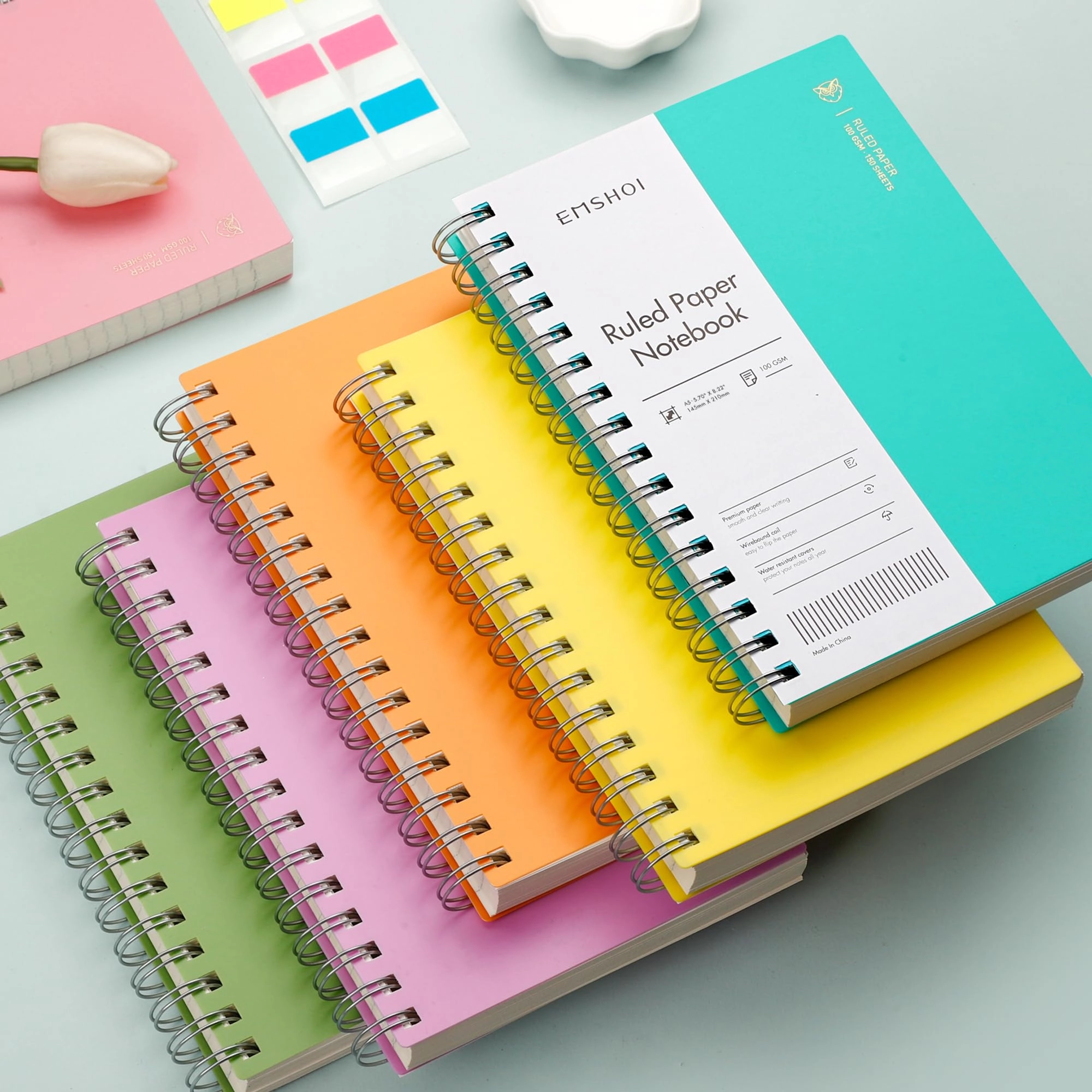 Notebook A5 Spiral - Lined 150 Sheets