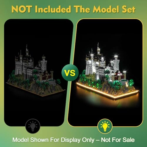 Light kit Compatible with Lego 21063 Neuschwanstein Castle Architecture - Multicolor Standard Version