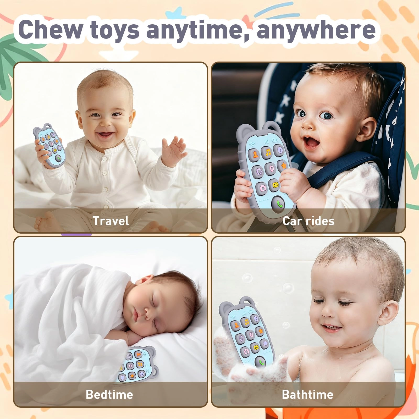 Phone Press Teether - Silicone
