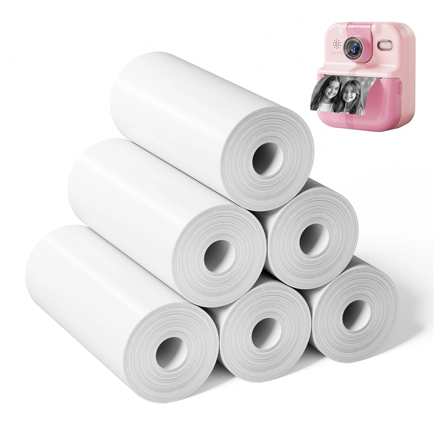 Kids Camera Paper Roll Refill - 6 Rolls 2 Inches