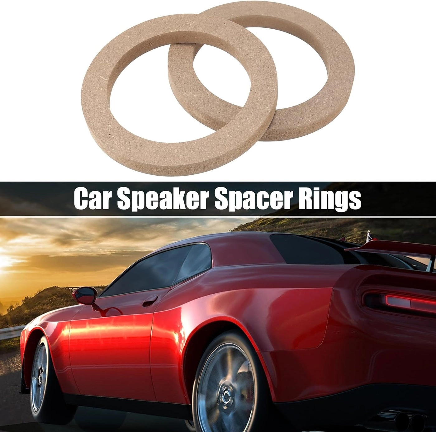 Wooden Car Speaker Spacer Rings - 5" Subwoofer