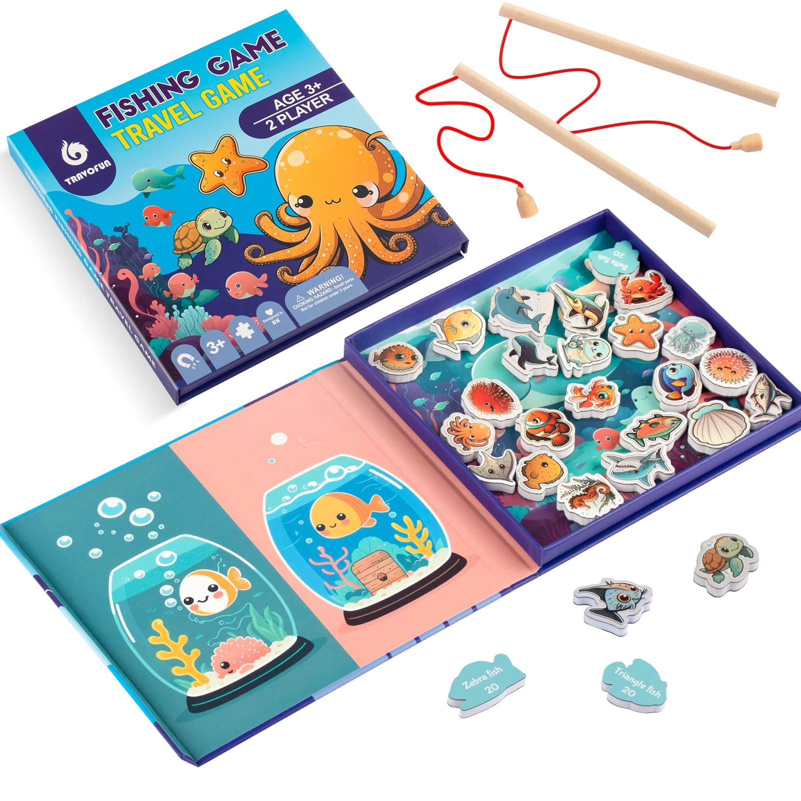 Travofun Magnetic Fishing Game - 36 months - 3 years 27 pieces