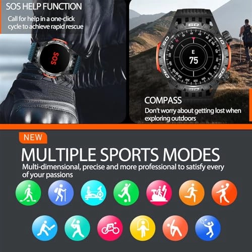 Military Smart Watch - 1.46"