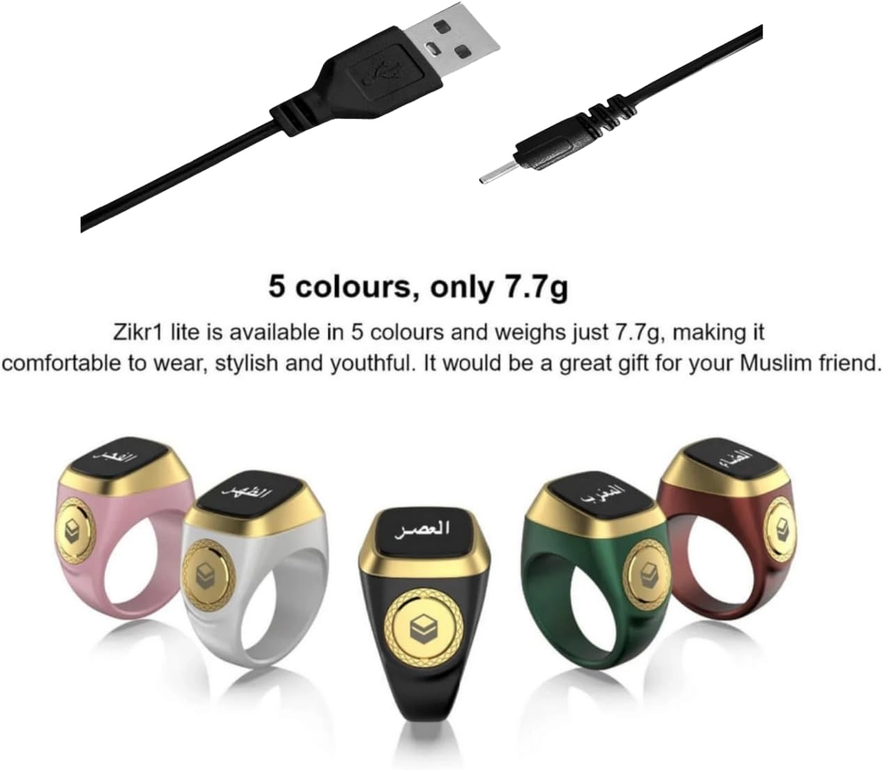 Smart Ring Counter - 18mm Green OLED Display