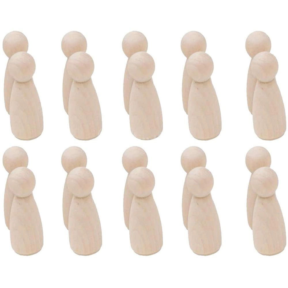 POFET Wooden Peg Doll - 20 pcs