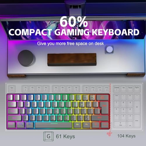 60% Wired Gaming Keyboard - USB-A