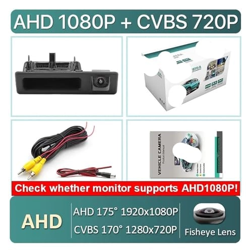 Rear View Camera Fisheye - Night vision Wired 1080P