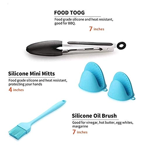 Cake Barrel + Pizza Pan + Metal Holder + Multi-Purpose Rack + Silicone Mat - Silicone SET OF 9