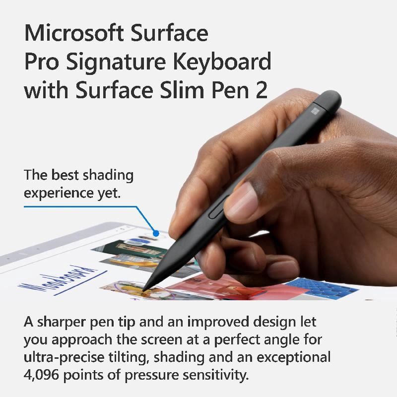 Keyboard Case with Magnetic Attachment for Surface Pro 9/Surface Pro 8/Surface Pro X + Slim Pen 2