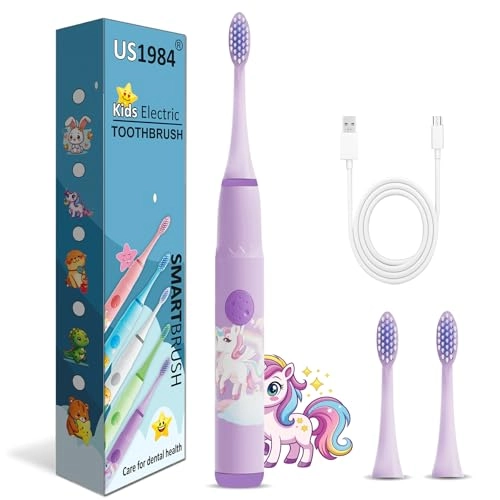 Sonic Electric Toothbrush - 4 Modes 3 Brush Heads Rechargeable
