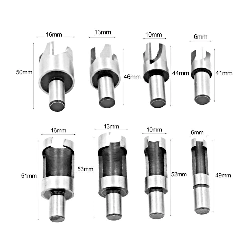 Wood Plug Cutter Set - 6mm/10mm/13mm/16mm 10mm 8