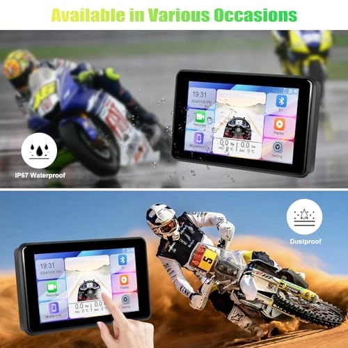 Motorcycle CarPlay Screen - 5 Inches