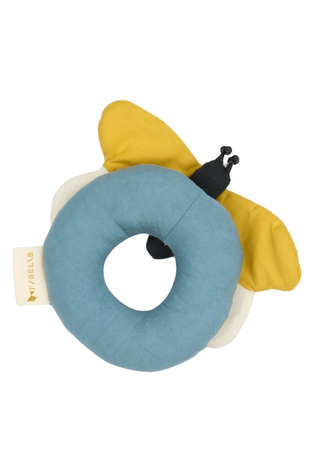Organic Cotton Rattle - Suitable for 0 month & above 100% Cotton Organic Bee