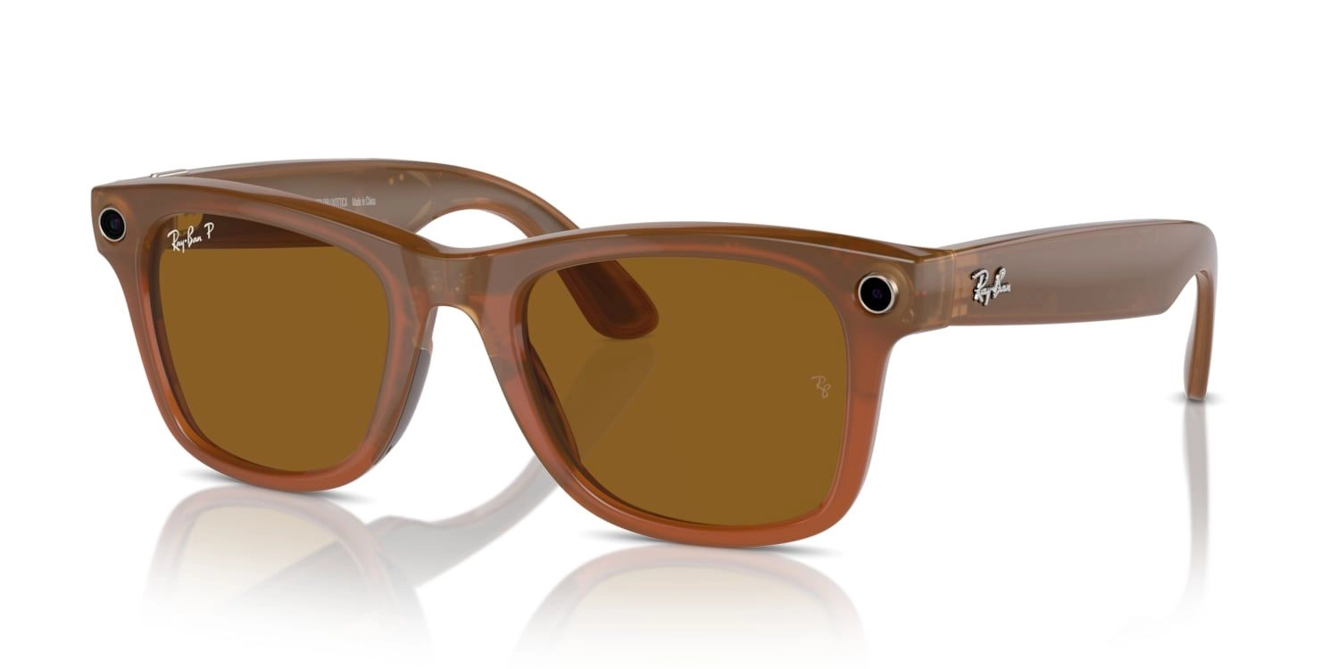 Meta Wayfarer - Shiny Caramel Polarized Brown 53-22-155