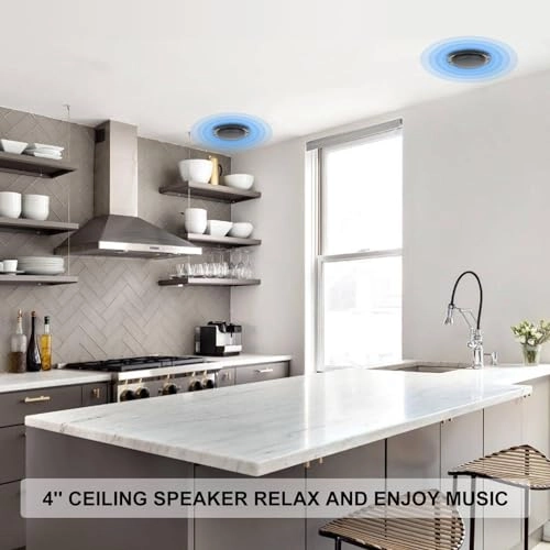 Marine Ceiling Flush Wall Mount Speakers - 4 Inches 160Watts