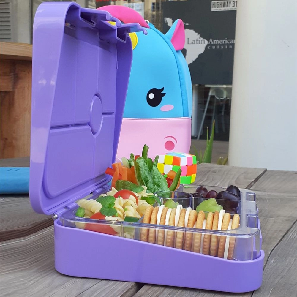 Convertible Bento Lunch Box - T-Rex Grey 6 And 4