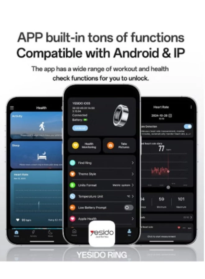 Smart Ring - Waterproof 24H Detection Health Monitoring