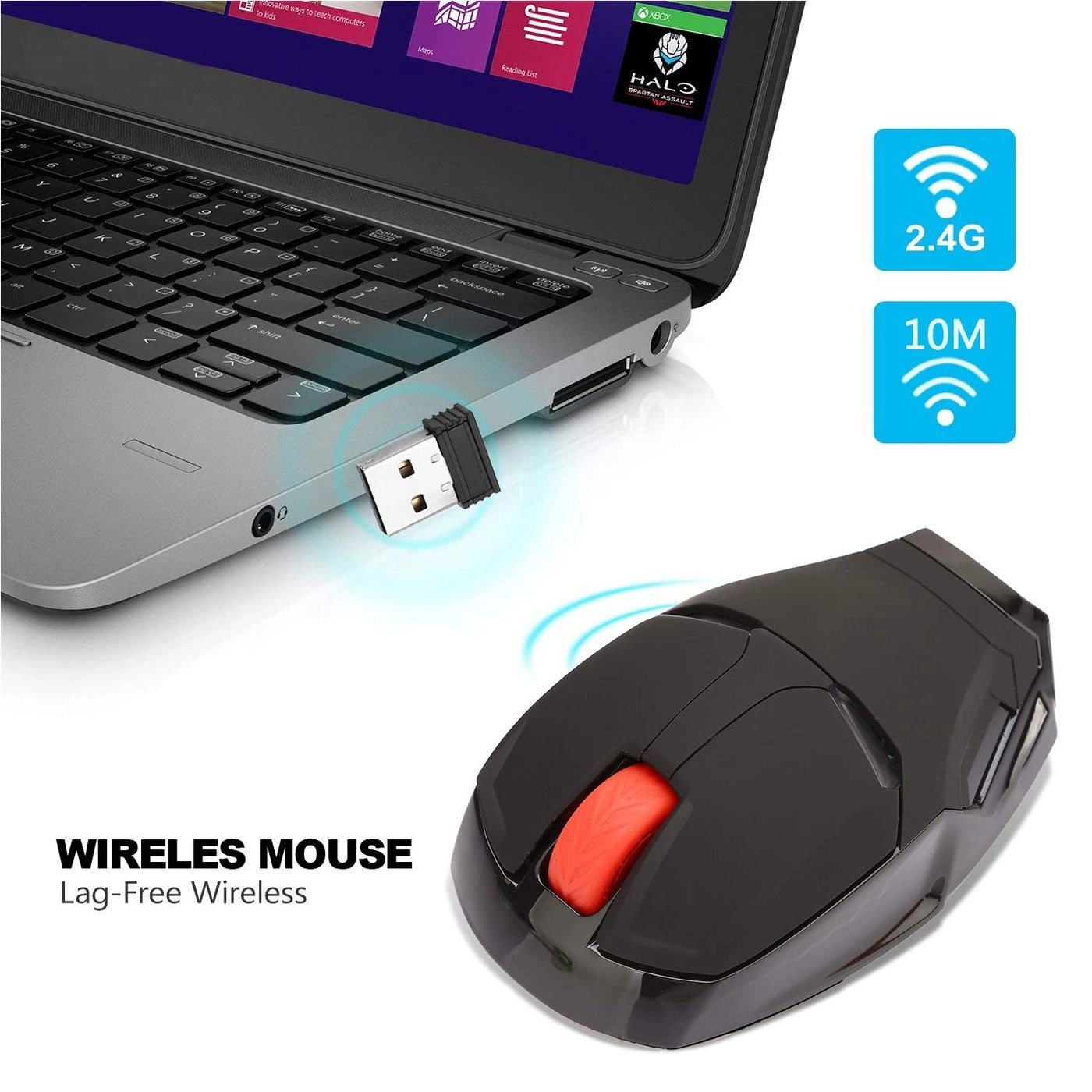 Ergonomic Wireless Mouse - USB