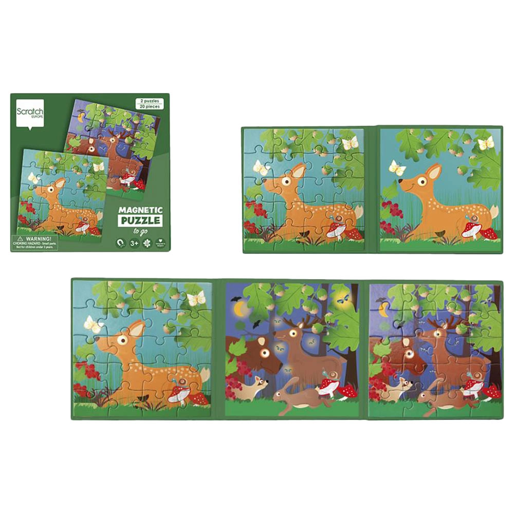 Forest Life Magnetic Puzzle Book - 3+ 20 pieces