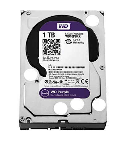 Purple Surveillance 3.5" 5400rpm 64MB SATA 6Gb/s (WD10PURZ) - 1 TB