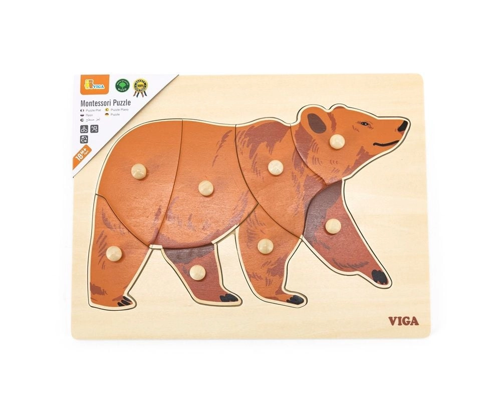 Montessori Puzzle Bear - 18 months+ 8 pieces