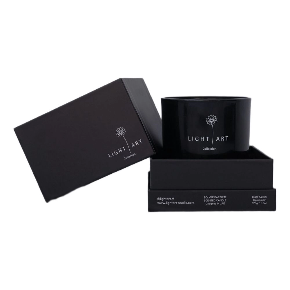 LIGHT ART Black Opium Candle Jar