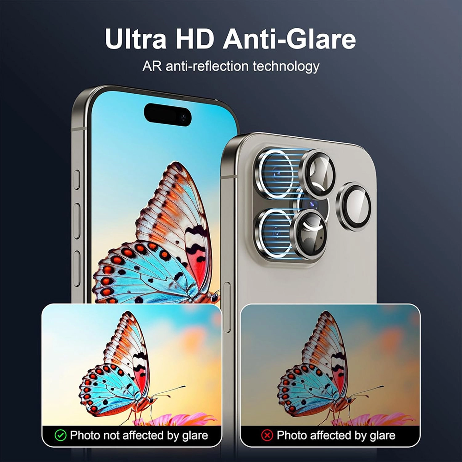 Clear Camera Lens Protector for iPhone 15 Pro Max