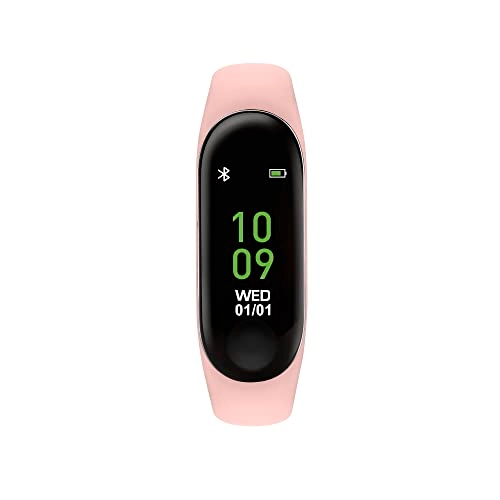 Watch - Silver Mesh Strap Pink Sunray Dial + Activity Tracker - Pink Silicone Strap Colour Touch Screen