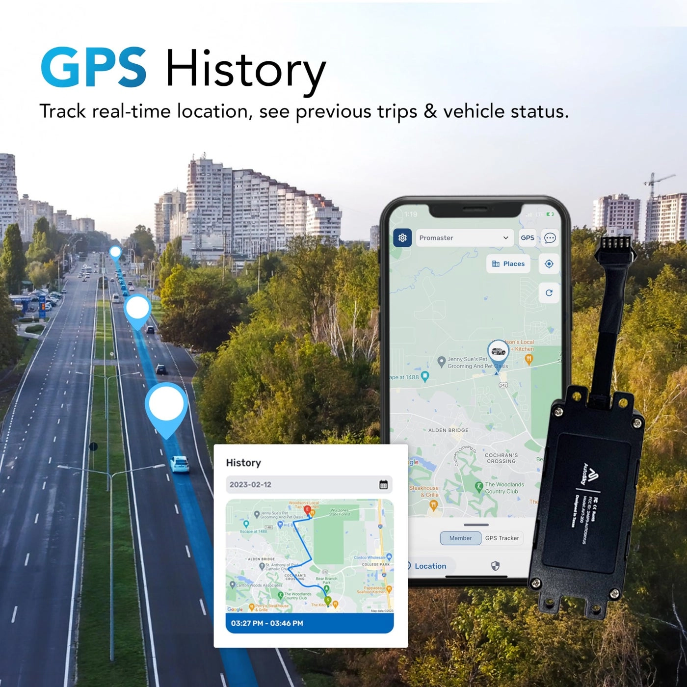 GPS Tracker - 4G LTE Real-Time Splashproof Built-in Magnet