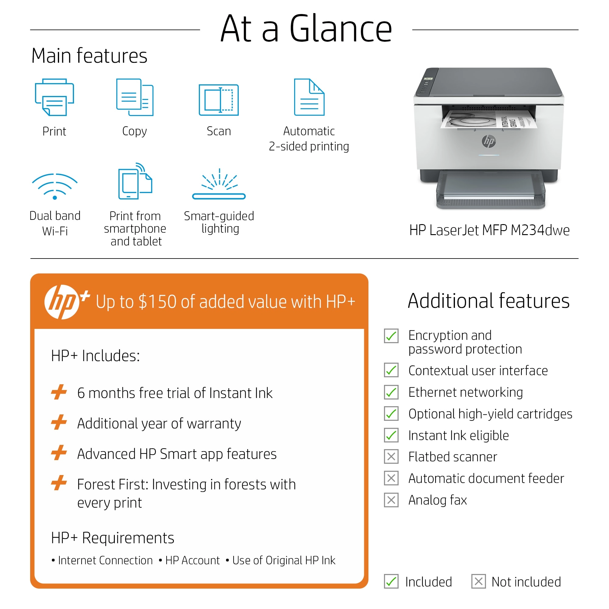 LaserJet MFP M234dwe - Laser Monochrome