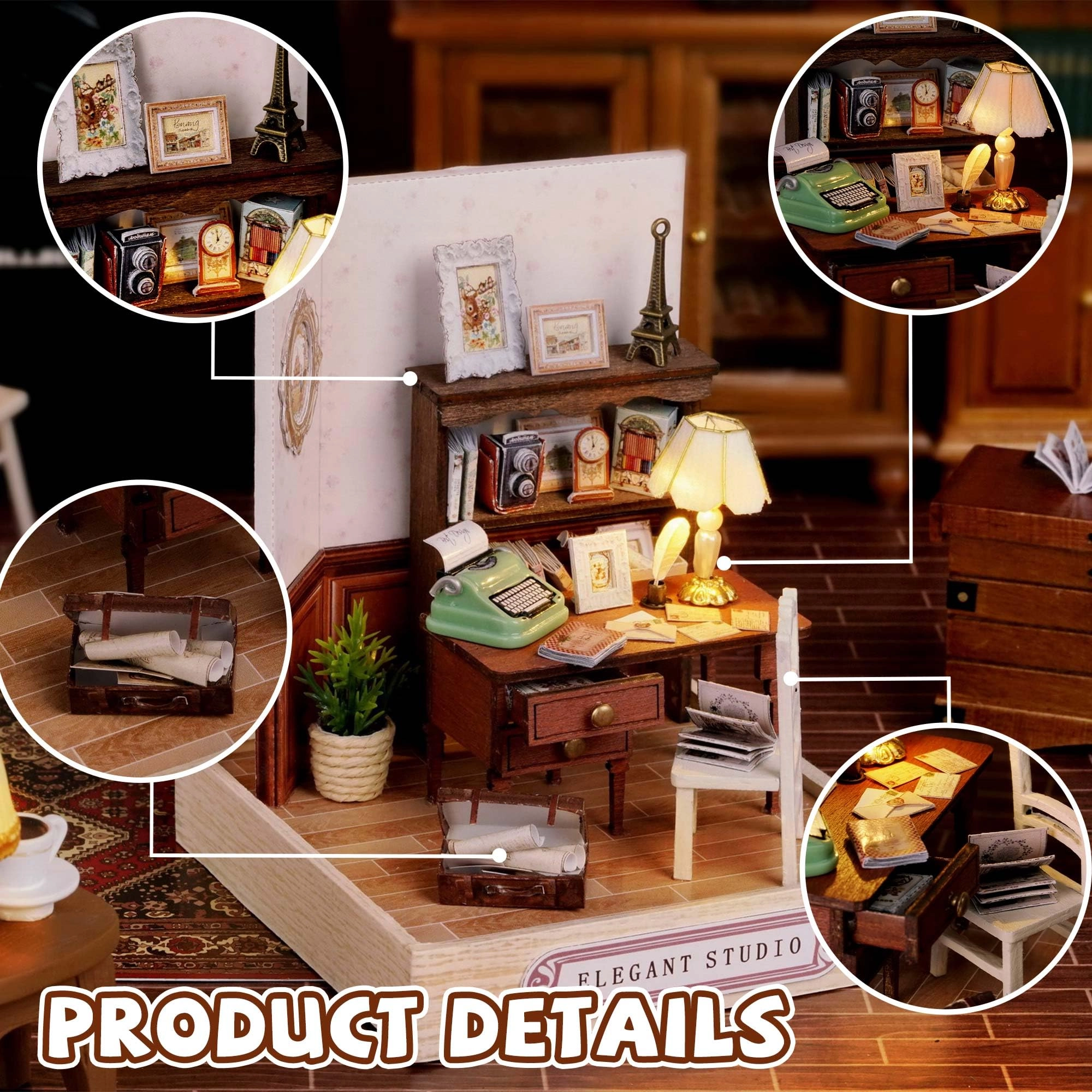 DIY Miniature House Kit - Vintage Coffee Shop