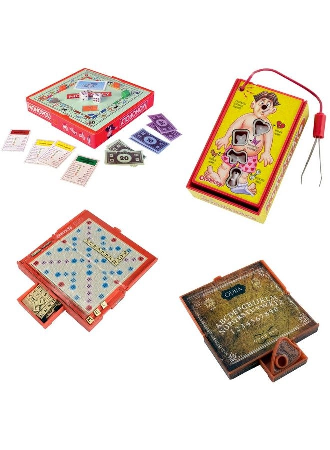 Scrabble + Monopoly + Operation + Candy Land