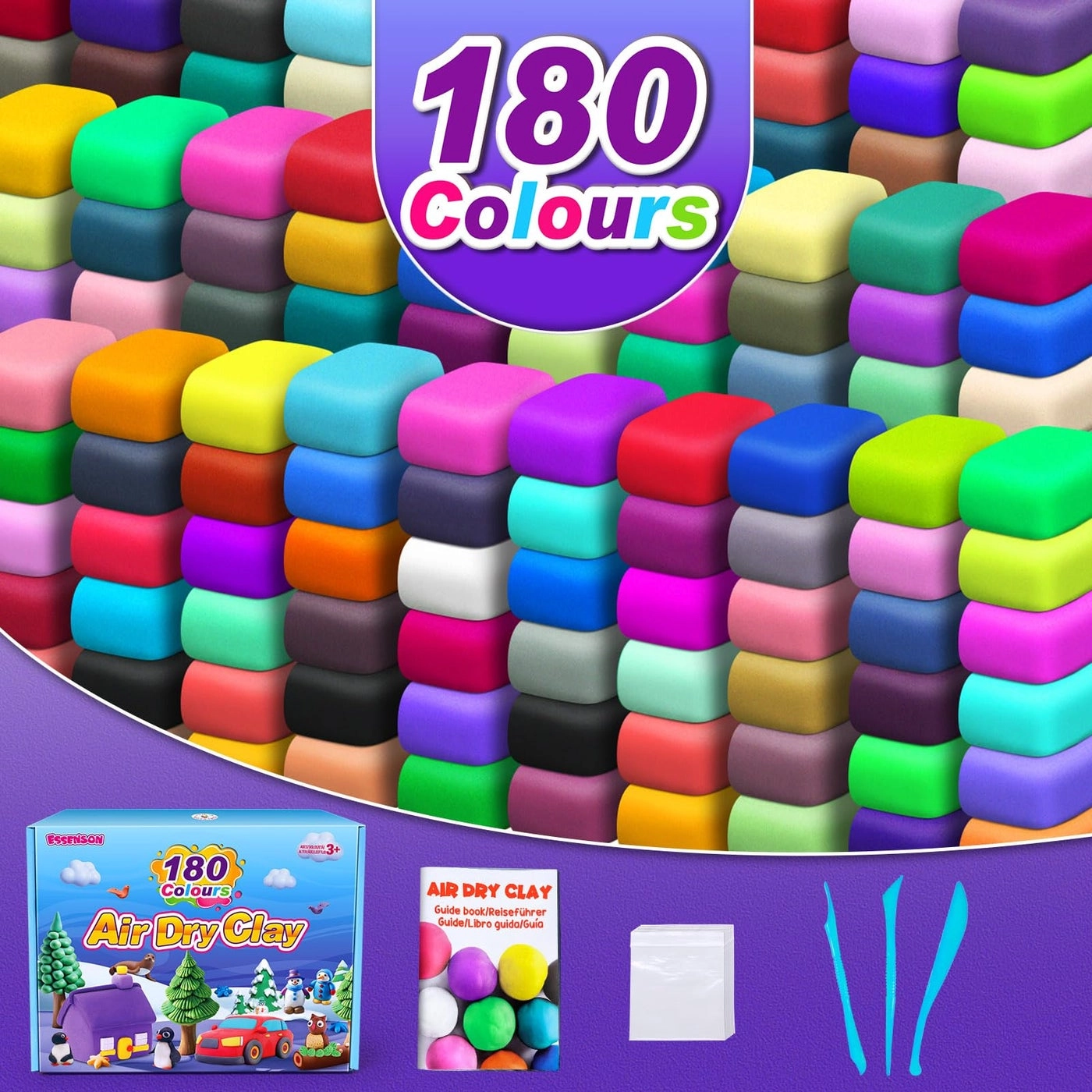 Air Dry Clay - 3+ years 180 colors