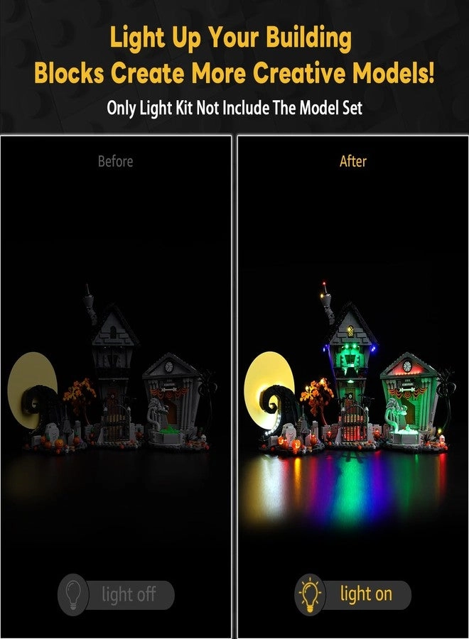 Tim Burton's The Nightmare Before Christmas LED Lighting Set (21351) - Continuous Light Kit Compatible with Lego Harry Potter