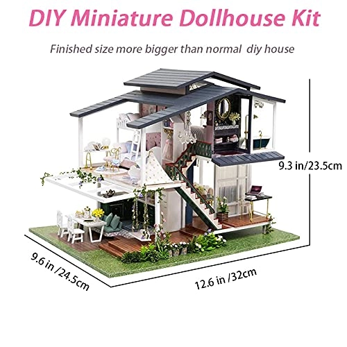 DIY Miniature Dollhouse Kit - Tiny House 1:24